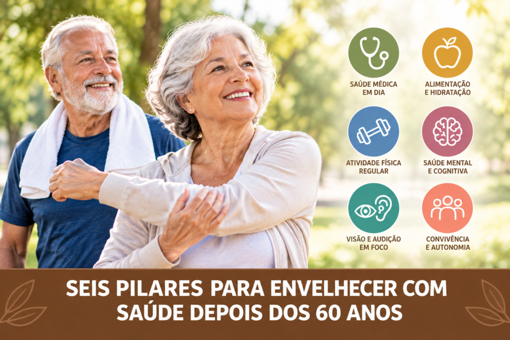 Seis pilares para envelhecer com saúde depois dos 60 anos